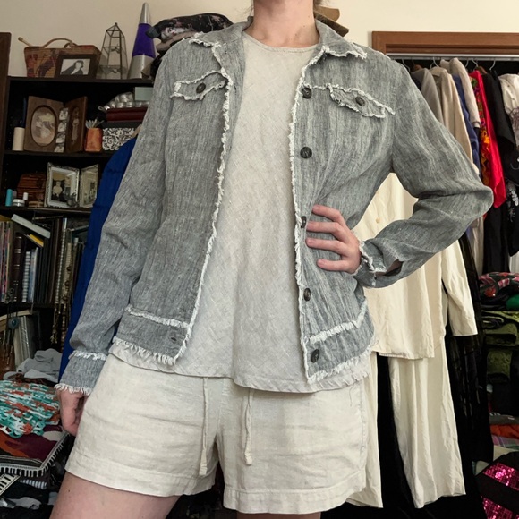 Carré Noir 100% Linen Jacket - Picture 8 of 16